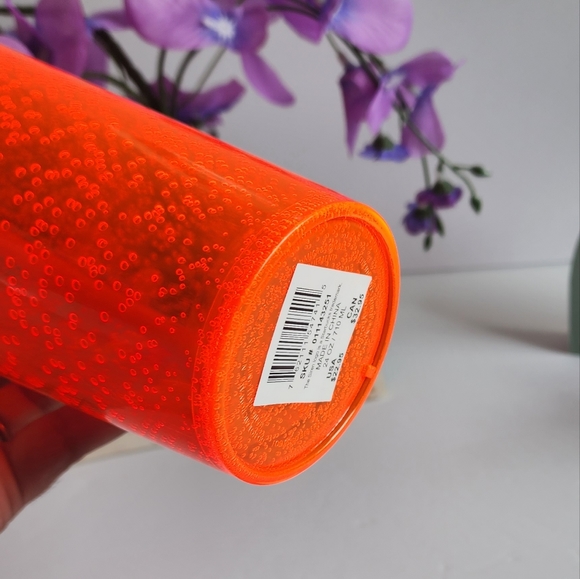 🎁GAVE AS FREE GIFT W ORDER 🧡💙 STARBUCKS🥤Neon Orange Bubble Venti 24oz - Picture 5 of 7